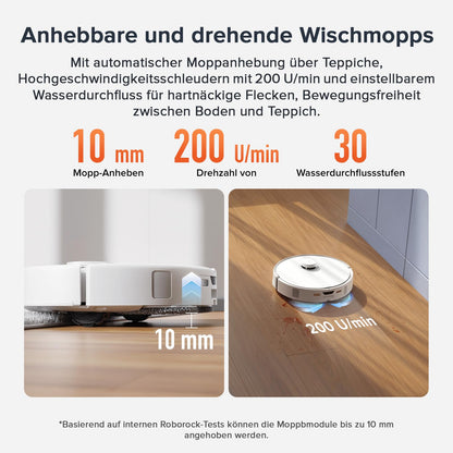 Roborock Qrevo Curv S5X Saugroboter mit Wischfunktion – Weiss
