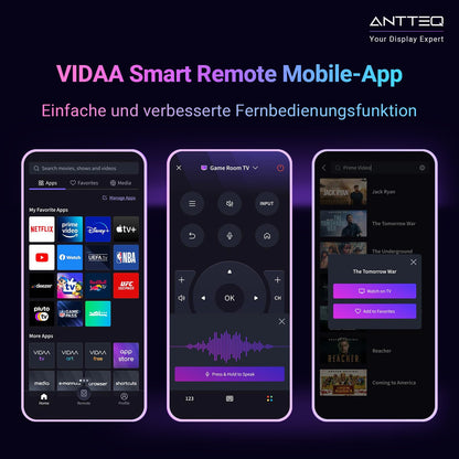 Antteq Smart TV 32 Zoll Fernseher – HD Bluetooth Triple Tuner