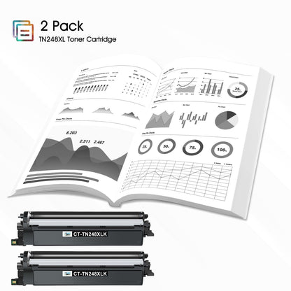 Cool Toner TN248XL Toner schwarz, 2er-Pack, kompatibel mit Brother