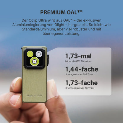 OLIGHT Oclip Ultra Mini LED Clip-Taschenlampe, 530 Lumen, UV-Licht
