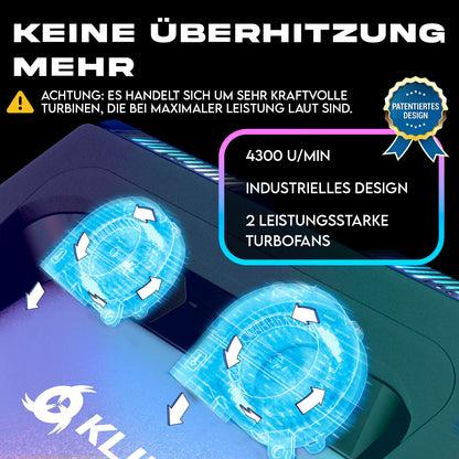 KLIM Everest Laptop-Kühler – Leistungsstarker Turbo-Lüfter
