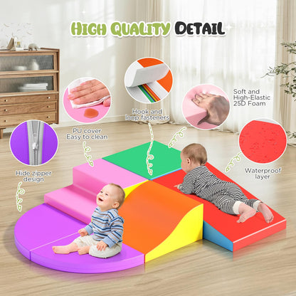 Lischwert Schloss-Set Kinder Riesenbausteine - 6 Teile Mehrfarbig