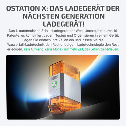 OLIGHT Ostation X Akkuladegerät für 32 AA NiMH, Orange