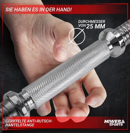 Miweba Sports MKH120 Hantelset 20 kg Kurzhanteln mit Koffer