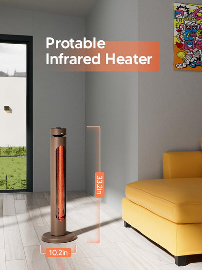 HeatSwiss Infrarot Standheizstrahler Terrassenheizer - 1500W Oszillation