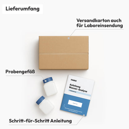 IVARIO Plus Labor-Wassertest-Set für Trink- und Leitungswasser