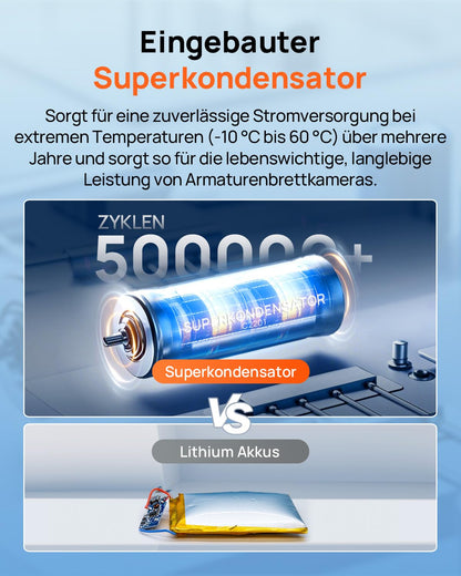 70mai A800SE Auto Dashcam Vorne/Hinten 4K GPS - inkl. 128GB SD