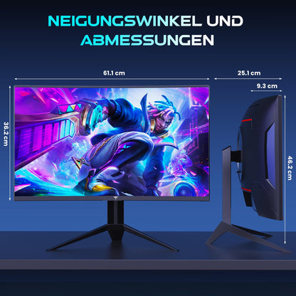 KTC H27S17 Gaming Monitor 27 Zoll Curved QHD 180Hz