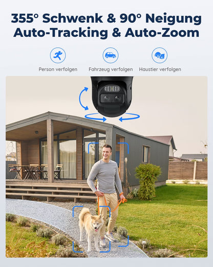 Reolink TrackMix 4K PTZ Überwachungskamera aussen mit Solarpanel