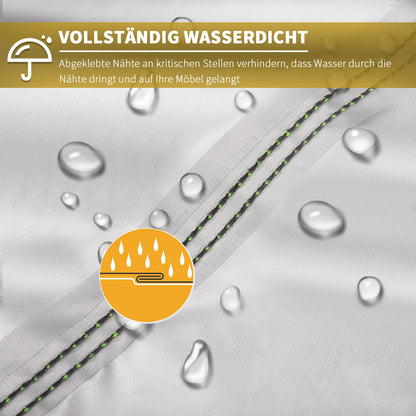 BEEWAY Gartenmöbel Abdeckung wasserdicht 300x200x92cm 420D Oxford