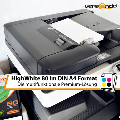 versando Druckerpapier A4 5.000 Blatt hochweiss CIE161 Premium