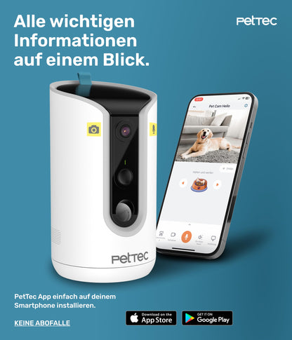 PetTec® Haustierkamera & Futterspender – 360° Leckerliauswurf