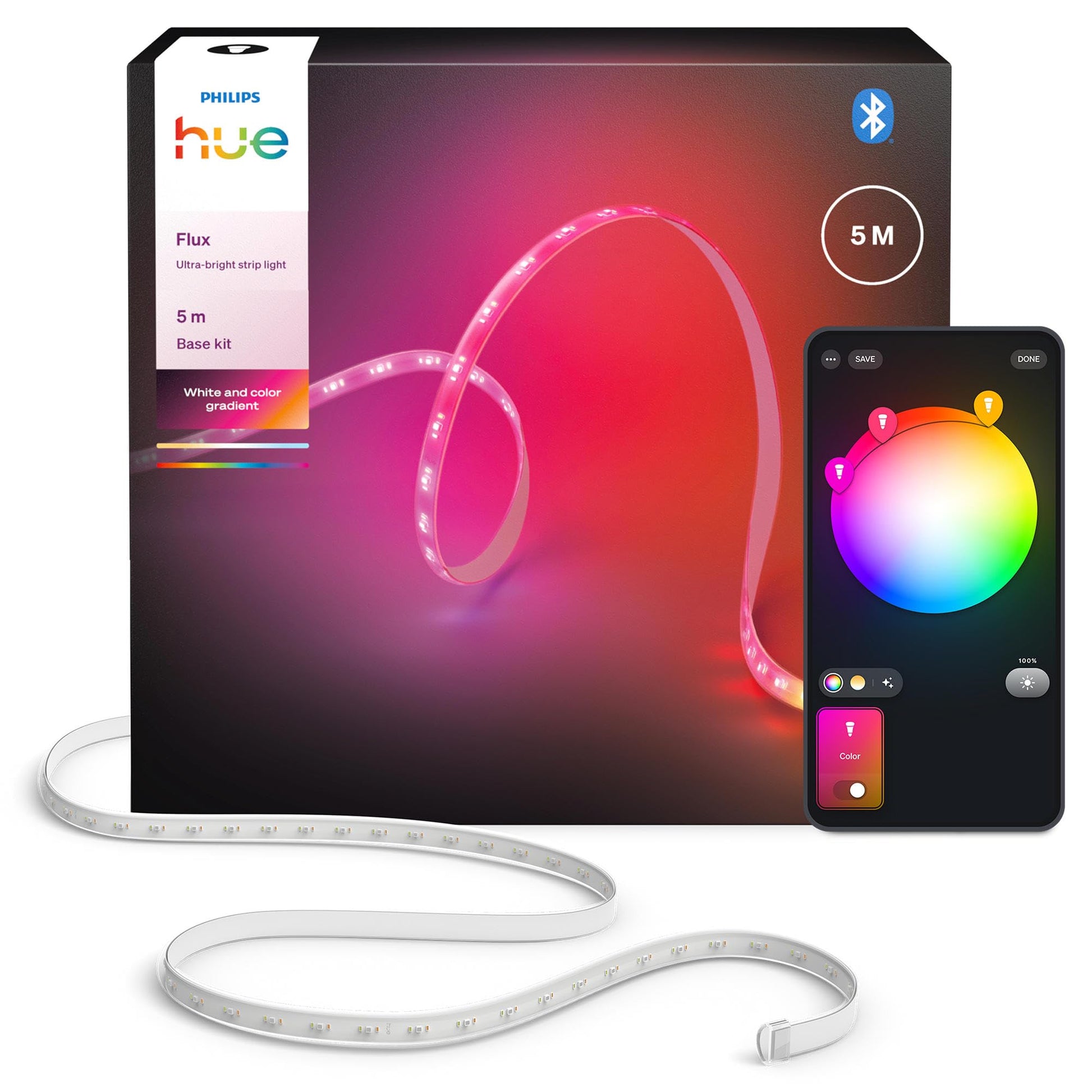 Philips Hue Flux UltraBright LED-Lightstrip, 5 m, zuschneidbar