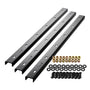 SOTECH Gratleisten U-Profil Stahl schwarz 80 cm, 3 Stück – U-Profile aus Stahl in Schwarz zur Versteifung von Tischplatten
