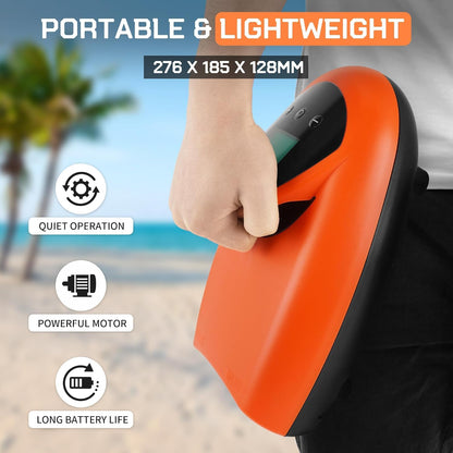 Tonsim Elektrische SUP Pumpe, 20 PSI Akku Luftpumpe mit LCD-Anzeige