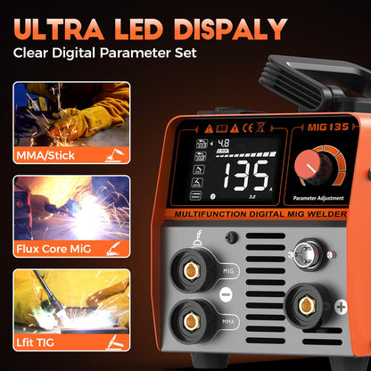 FEIFANKE MIG135 Fülldraht Schweissgerät Gaslos - 3-in-1 135A