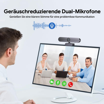 DEPSTECH DW50 Pro 4K UHD Webcam mit Mikrofon, Autofokus