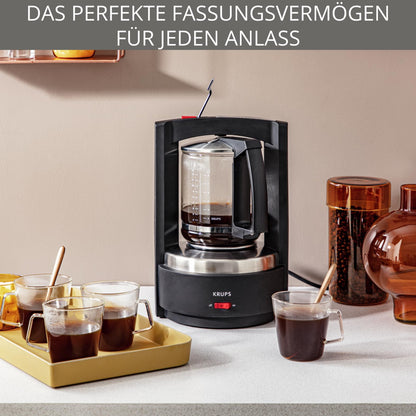 Krups T8 Filterkaffeemaschine KM4689 - 8-12 Tassen, Schwarz