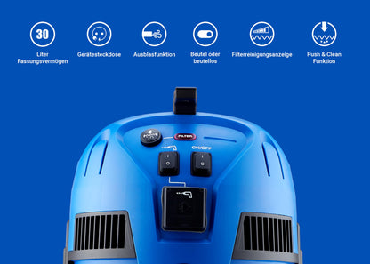 Nilfisk Multi II 30L T Nass-Trockensauger mit Steckdose