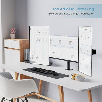 PUTORSEN Tischhalterung für 3 Monitore - 13"-27" Bildschirme