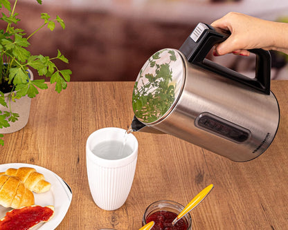 Rommelsbacher Wasserkocher WK 3000 Edelstahl 1,7 L mit Temperaturwahl