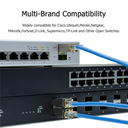 Kompatibler SFP+ RJ45 Multi-Rate Transceiver - 2 Stück, 30m