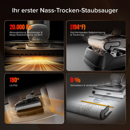roborock F25 GT Nass-Trockensauger, kabelloser Saugwischer 20.000 Pa