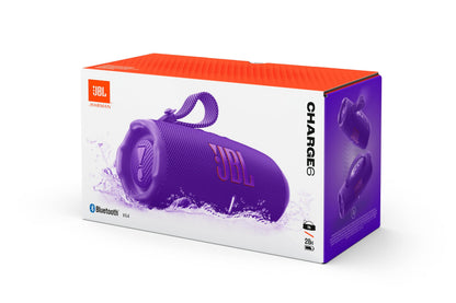 JBL Charge 6 Tragbarer Bluetooth-Lautsprecher, IP68, Violett