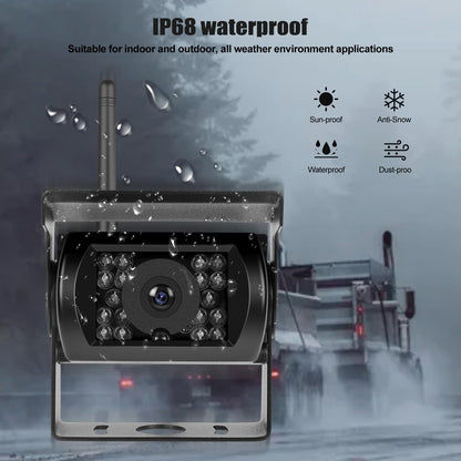 CAMECHO Rückfahrkamera System – Kabellos 7" HD Monitor IP68