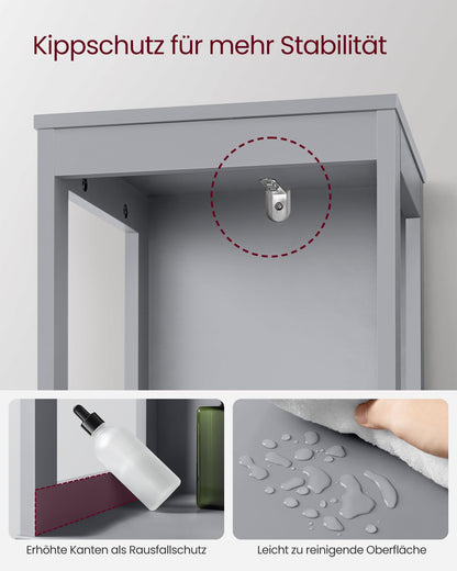 VASAGLE Badezimmerschrank freistehend BBC66G02 - Taubengrau