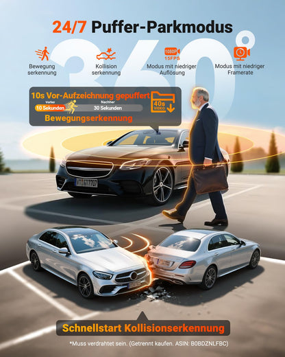 VANTRUE N5S 4-Kanal Dashcam STARVIS 2 – 2.7K Vorne