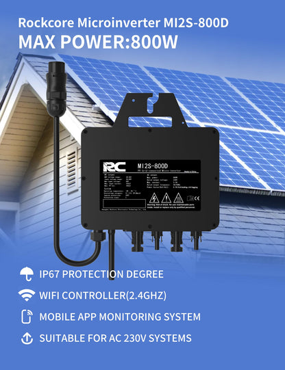 RC Mikro-Wechselrichter 800W Solar Wechselrichter MPPT WiFi