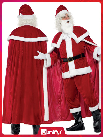 Smiffys Deluxe Weihnachtsmann-Kostüm Rot – Komplettset