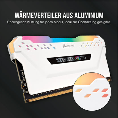 Corsair Vengeance RGB PRO DDR4 RAM 32GB 3200MHz - Weiss