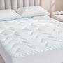 EHEYCIGA Gel Topper 180x200 cm, Memory Foam Matratzentopper, weiss, gesteppt, mit elastischem Rand