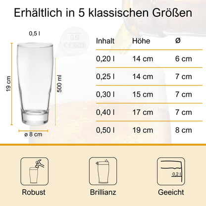 Van Well Willibecher 0,3 l 24er Set, geeicht, spülmaschinengeeignet