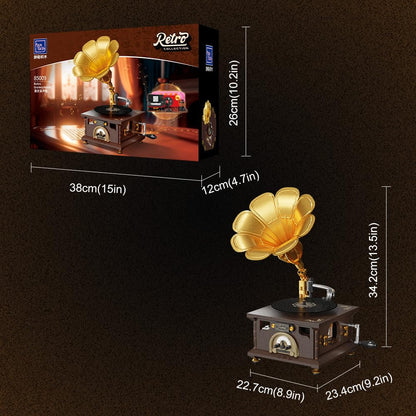 PANTASY Retro-Grammophon Bausatz – Baustein Modell-Set