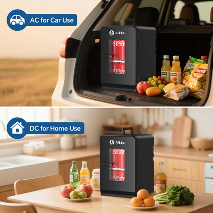 Aikku Mini Kühlschrank 2in1 15L – Kühlen & Wärmen Schwarz
