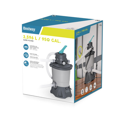 Bestway 58515-7 Sandfilterpumpe 3.596 l/h für Pools, Grau