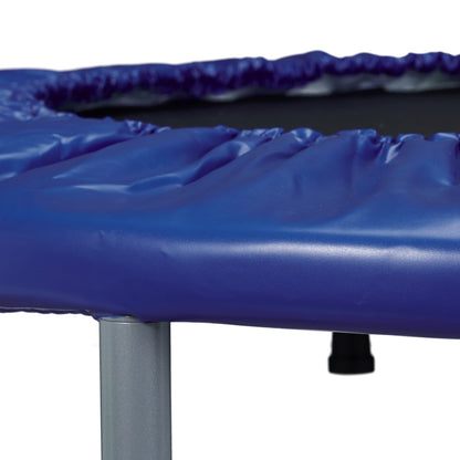 Relaxdays Fitness-Trampolin faltbar, Indoor, blau-schwarz
