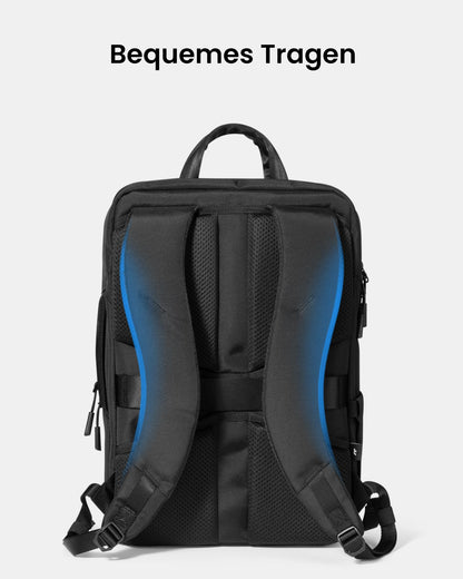 tomtoc 24L Business Laptop Rucksack für 15,6-16 Zoll - Schwarz