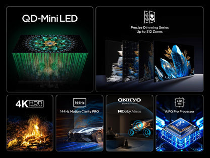 TCL 55Q6C Fernseher - 55 Zoll QLED Mini LED 4K Smart TV