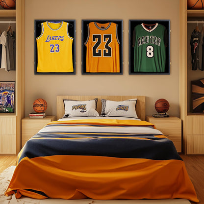 Walasis Trikotrahmen 70x90 XL Trikots 3D Objektrahmen – Schwarz