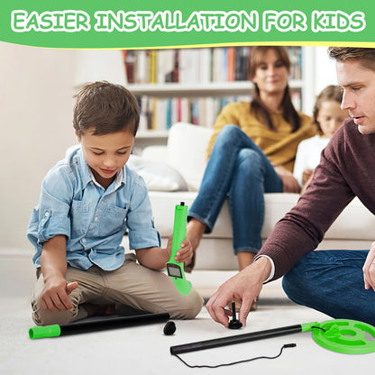 OMMO Metalldetektor Set für Kinder MD-3006, LCD-Display, Grün