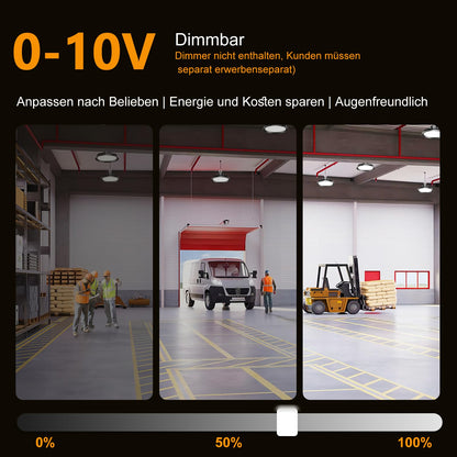 RUISUN UFO LED Hallenstrahler 150W dimmbar 25500lm IP65