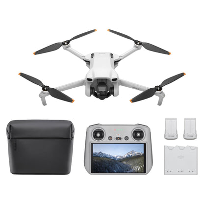DJI Mini 3 Fly More Combo (DJI RC) – Drohne mit 4K-HDR-Kamera, faltbares Design, 3-Achsen-Gimbal