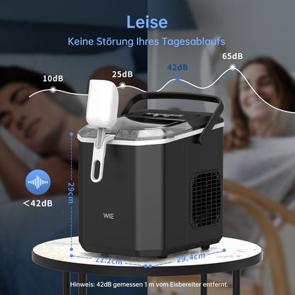 WIE Eiswürfelmaschine WI26EUB-C201, 9 Eiswürfel in 6 Minuten