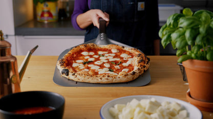 AMZBBQ Pizzaschieber perforiert aus Aluminium 35 x 71 cm