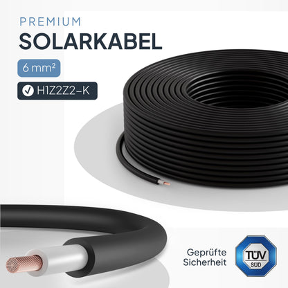 SEPO-Leitungen Solarkabel H1Z2Z2-K 6 mm² 50 m schwarz