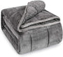 Sivio Sherpa Fleece Gewichtsdecke - 7kg Grau 120x180cm. Bietet Tiefendruckstimulation zur Entspannung und Schlaf.